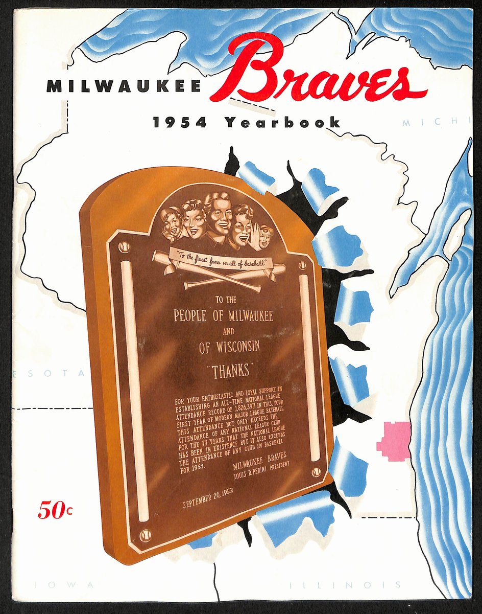 Milwaukee Braves 1954 Yearbook 202059
