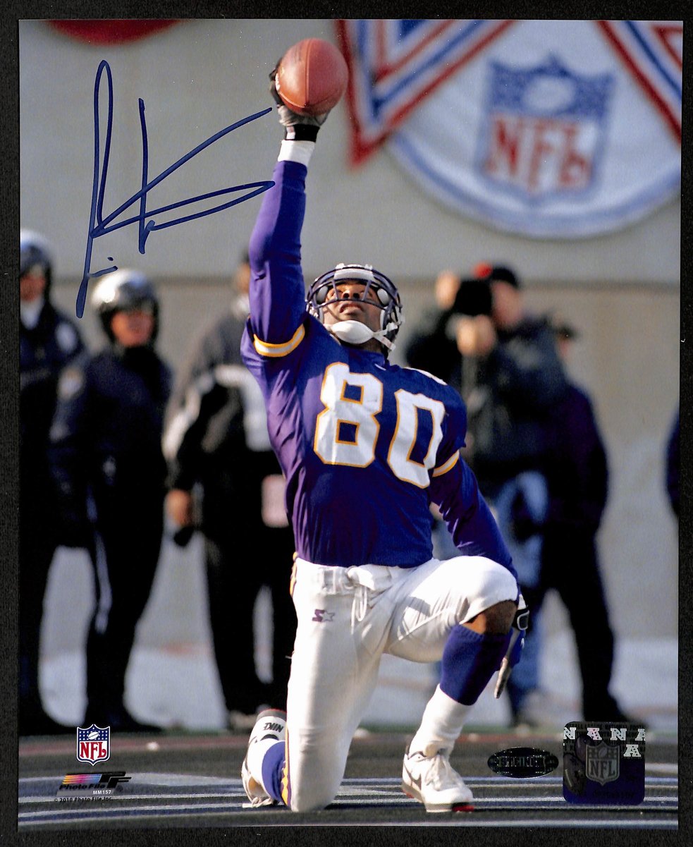 Cris Carter HOF Signed/Autographed 8x10 Photo Minnesota Vikings Steiner 201892