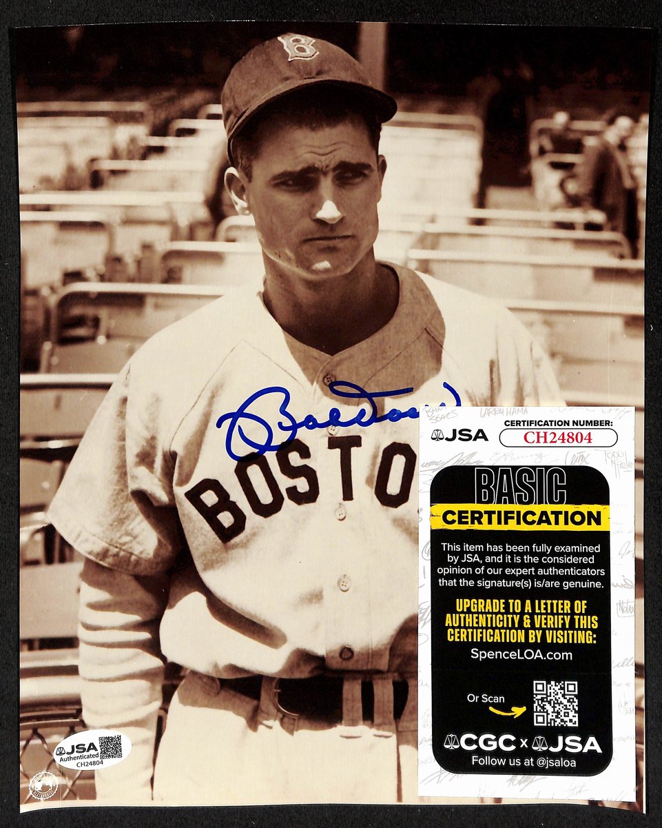 Bobby Doerr HOF Signed/Autographed 8x10 Photo Boston Red Sox JSA 201894