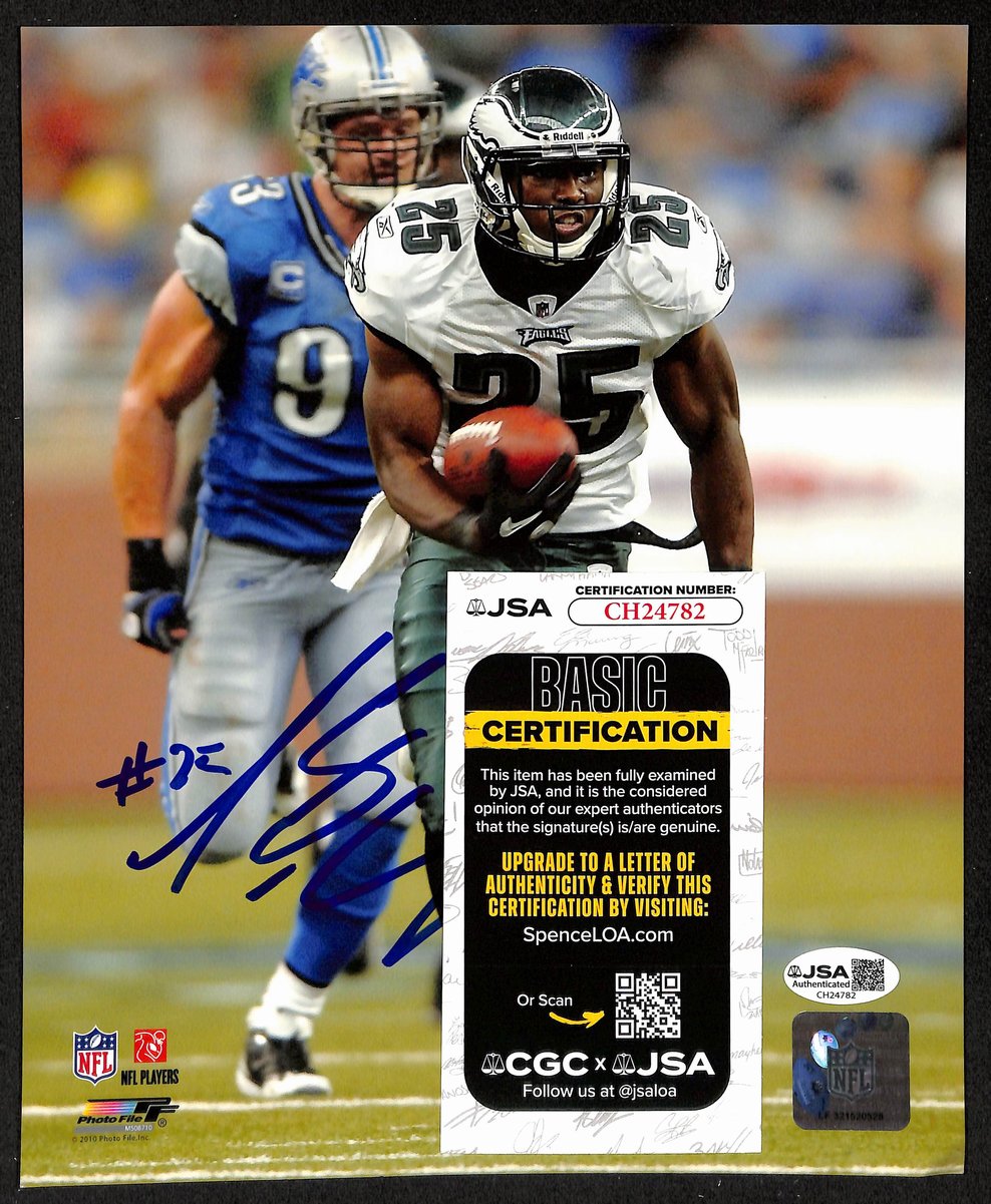 LeSean McCoy Signed/Autographed 8x10 Photo Philadelphia Eagles JSA 201904