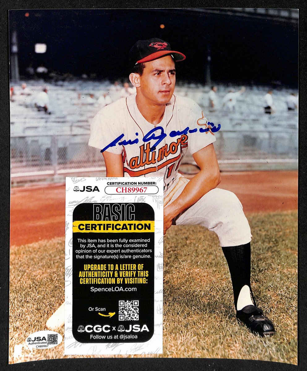 Luis Aparicio HOF Signed/Autographed 8x10 Photo Baltimore Orioles JSA 201985