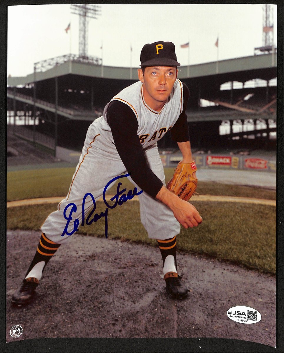 Elroy Face Signed/Autographed 8x10 Photo Pittsburgh Pirates JSA 202007