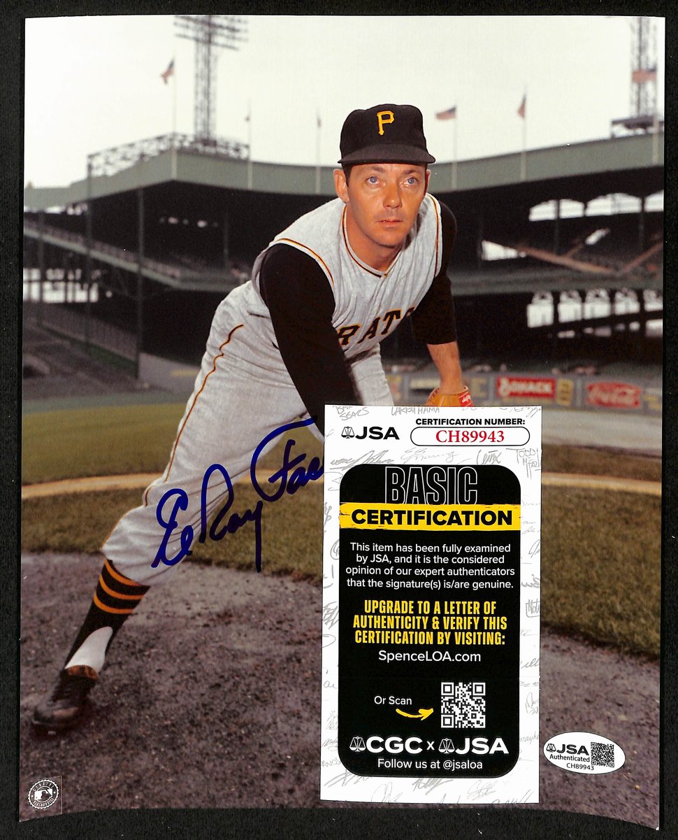Elroy Face Signed/Autographed 8x10 Photo Pittsburgh Pirates JSA 202007