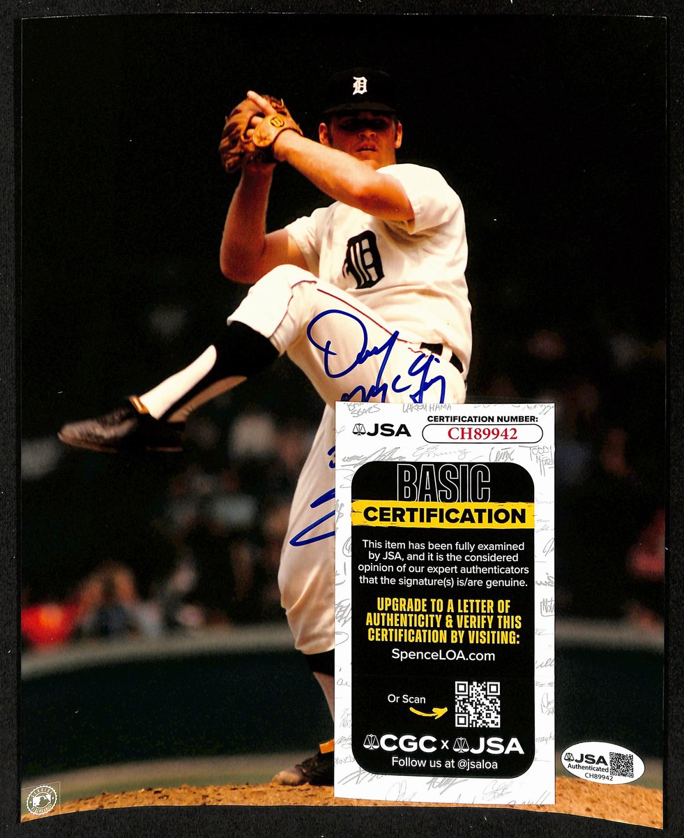 Denny McLain Signed/Inscribed 8x10 Photo Detroit Tigers JSA 201994