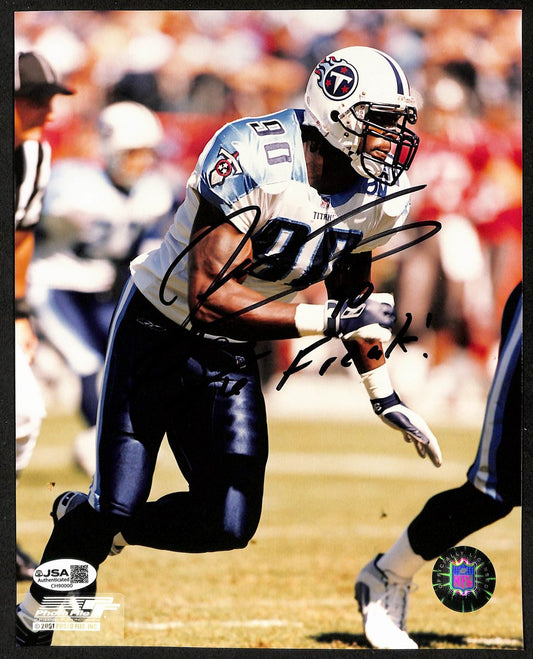 Jevon Kearse Signed/Inscribed "The Freak" 8x10 Photo Tennessee Titans JSA 201995