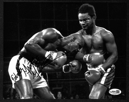 Eddie Mustafa Muhammad Signed/Auto 8x10 B/W Photo Boxing Champ JSA 201997