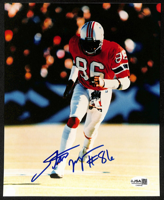Stanley Morgan Signed/Autographed 8x10 Photo New England Patriots JSA 202004