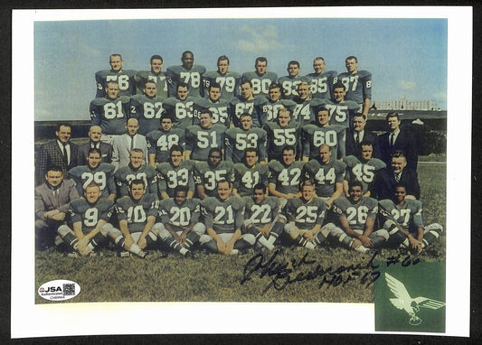 Chuck Bednarik HOF Signed/Inscribed 8x10 Photo Philadelphia Eagles JSA 202006
