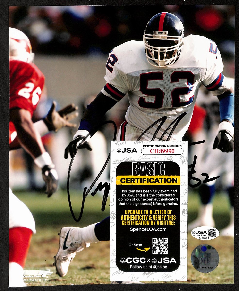 Pepper Johnson Signed/Autographed 8x10 Photo New York Giants JSA 202010