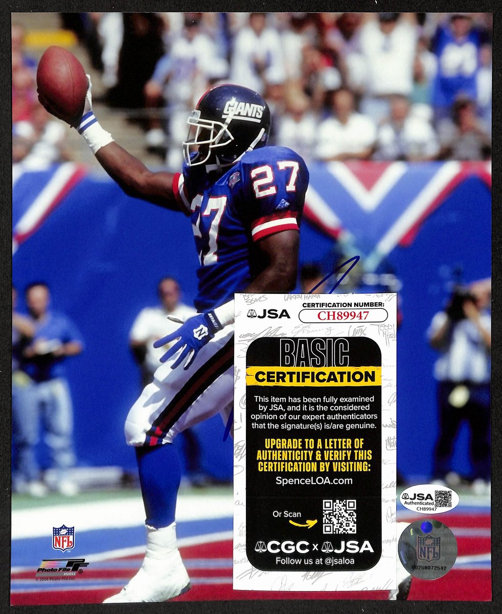 Rodney Hampton Signed/Autographed 8x10 Photo New York Giants JSA 202012