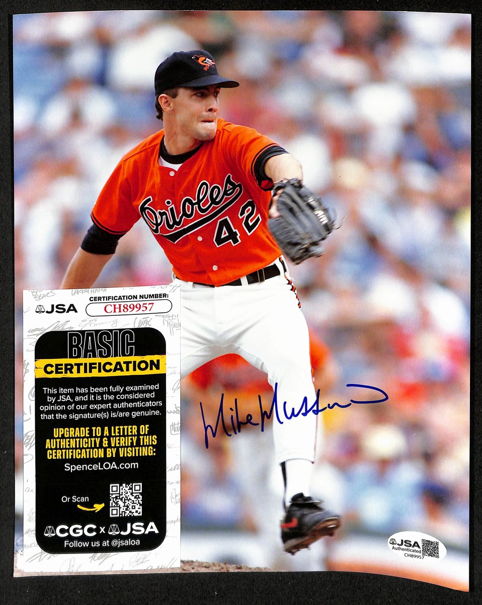 Mike Mussina HOF Signed/Autographed 8x10 Photo Baltimore Orioles JSA 202037