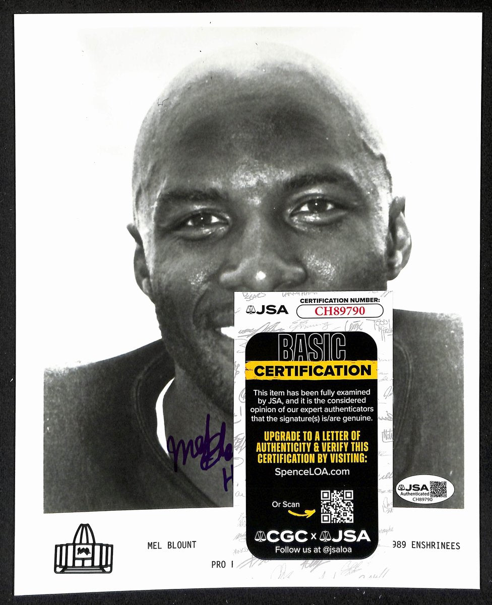 Mel Blount Official Pro Football Hall of Fame Auto/Signed 8x10 Photo JSA BA201941