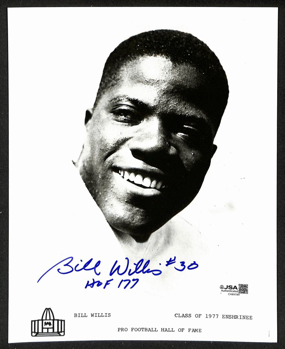 Bill Willis Official Pro Football Hall of Fame Auto/Signed 8x10 Photo JSA BA201942