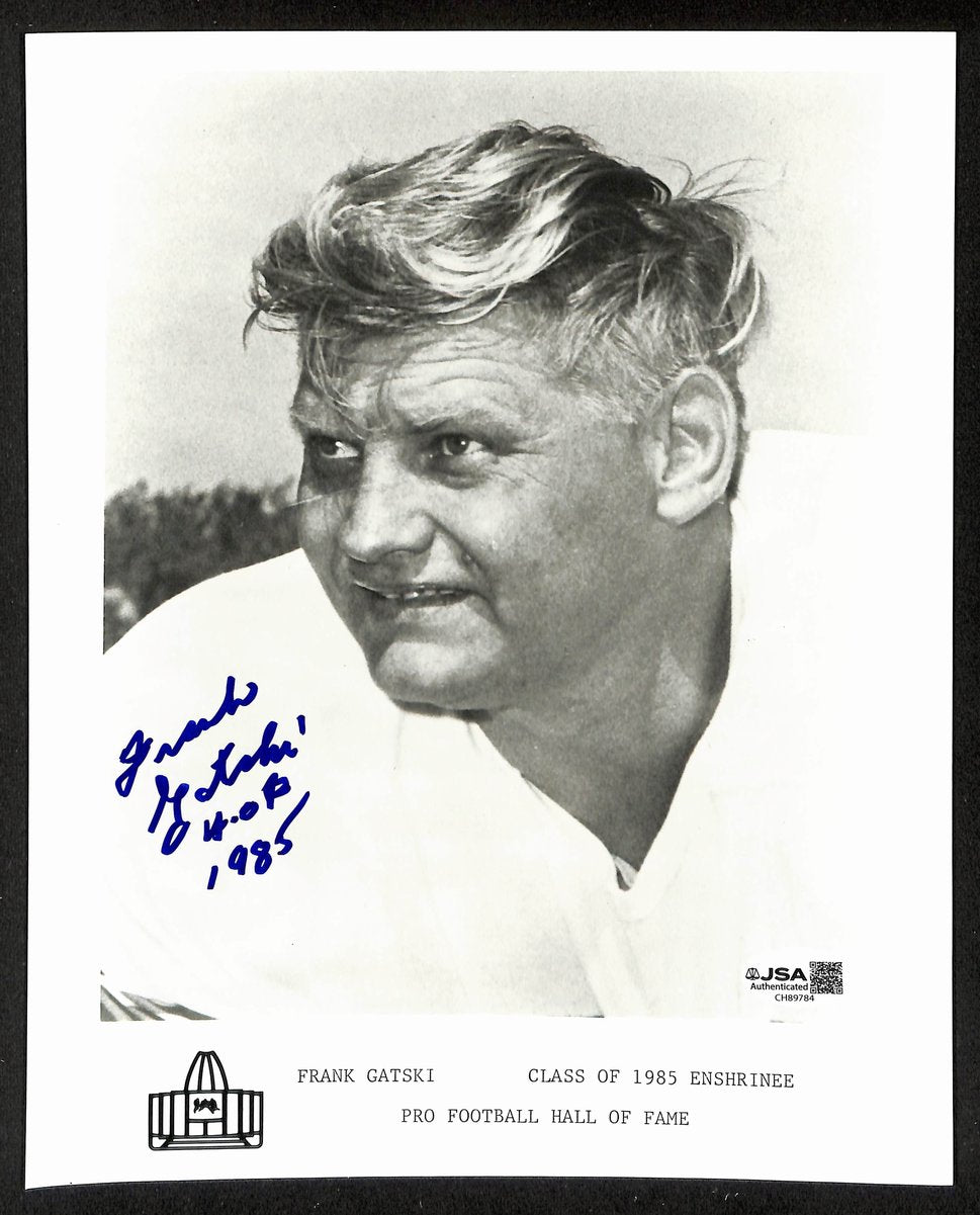 Frank Gatski Official Pro Football Hall of Fame Auto/Signed 8x10 Photo JSA BA201947