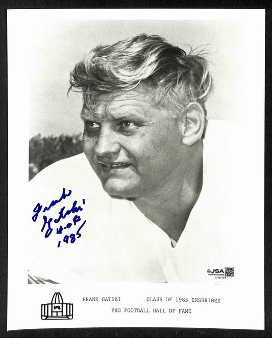 Frank Gatski Official Pro Football Hall of Fame Auto/Signed 8x10 Photo JSA BA201947