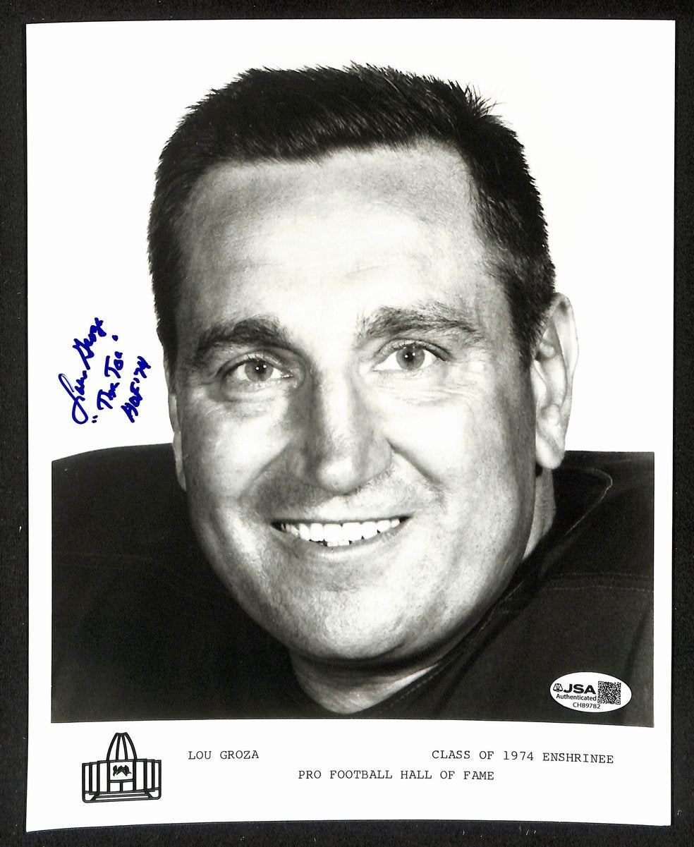 Lou Groza Official Pro Football Hall of Fame Auto/Signed 8x10 Photo JSA BA201949