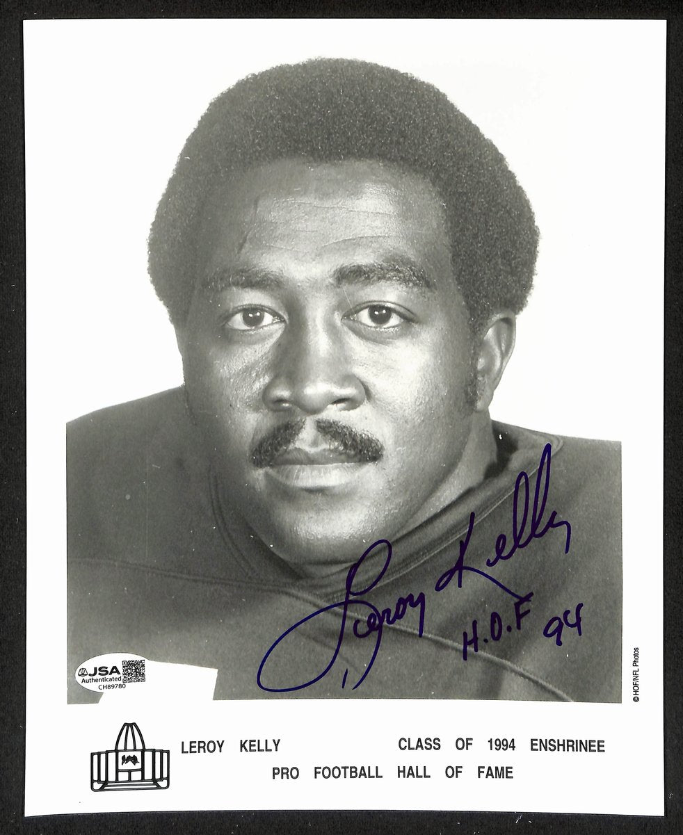 Leroy Kelly Official Pro Football Hall of Fame Auto/Signed 8x10 Photo JSA BA201951