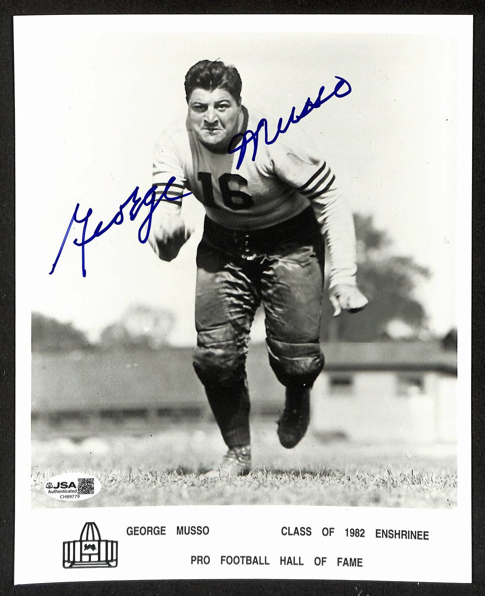 George Musso Official Pro Football Hall of Fame Auto/Signed 8x10 Photo JSA BA201952