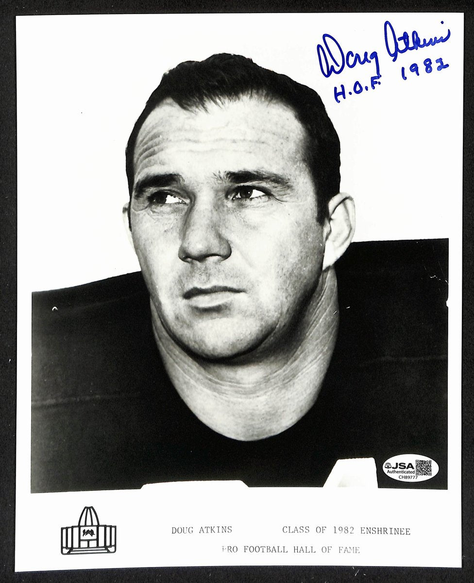 Doug Atkins Official Pro Football Hall of Fame Auto/Signed 8x10 Photo JSA BA201954