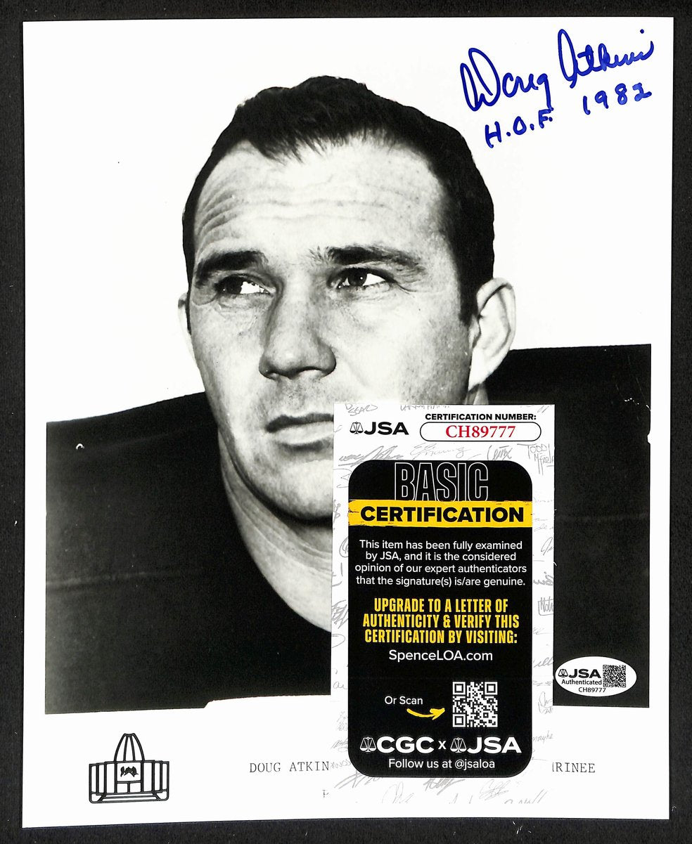 Doug Atkins Official Pro Football Hall of Fame Auto/Signed 8x10 Photo JSA BA201954