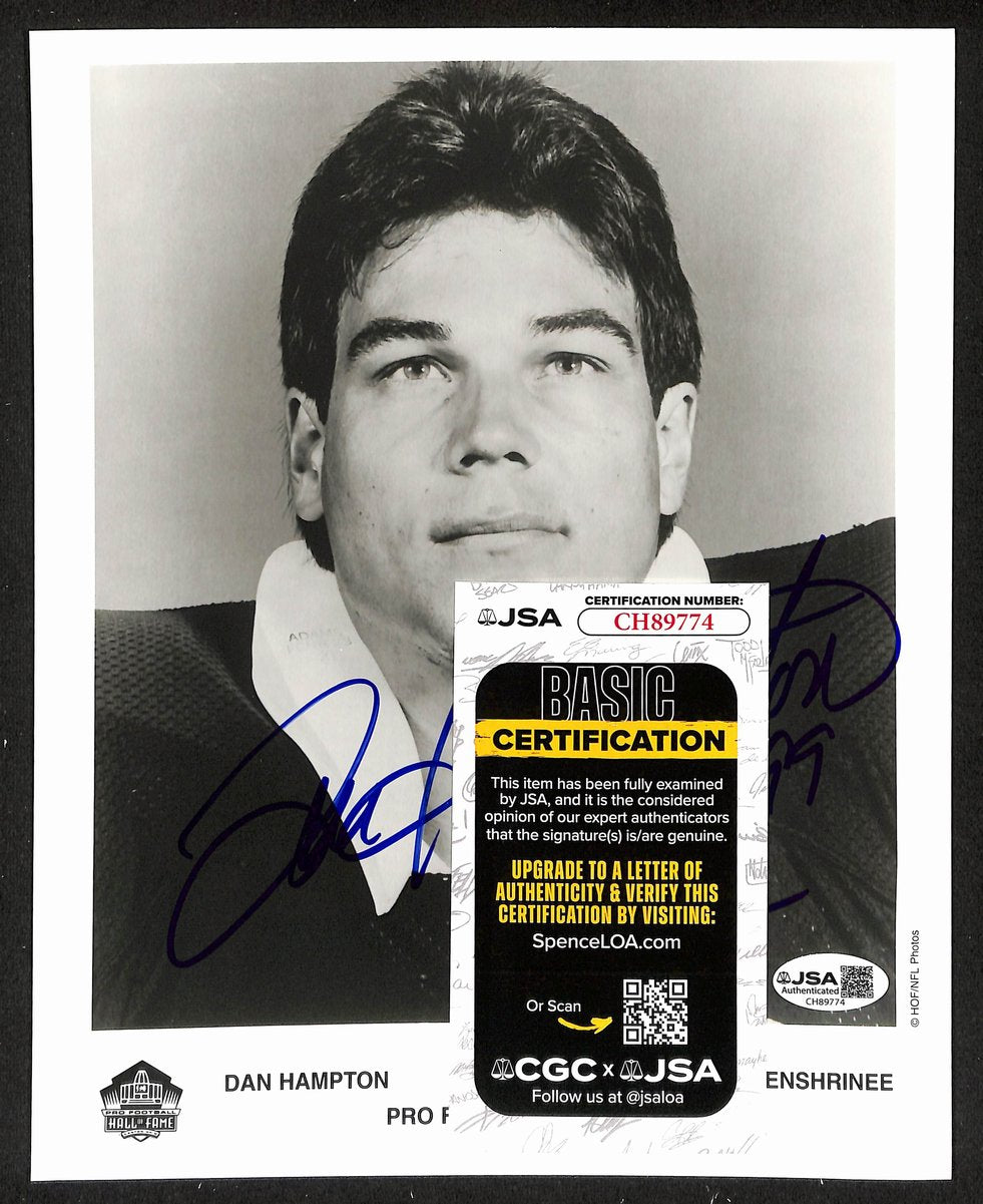 Dan Hampton Official Pro Football Hall of Fame Auto/Signed 8x10 Photo JSA BA201957