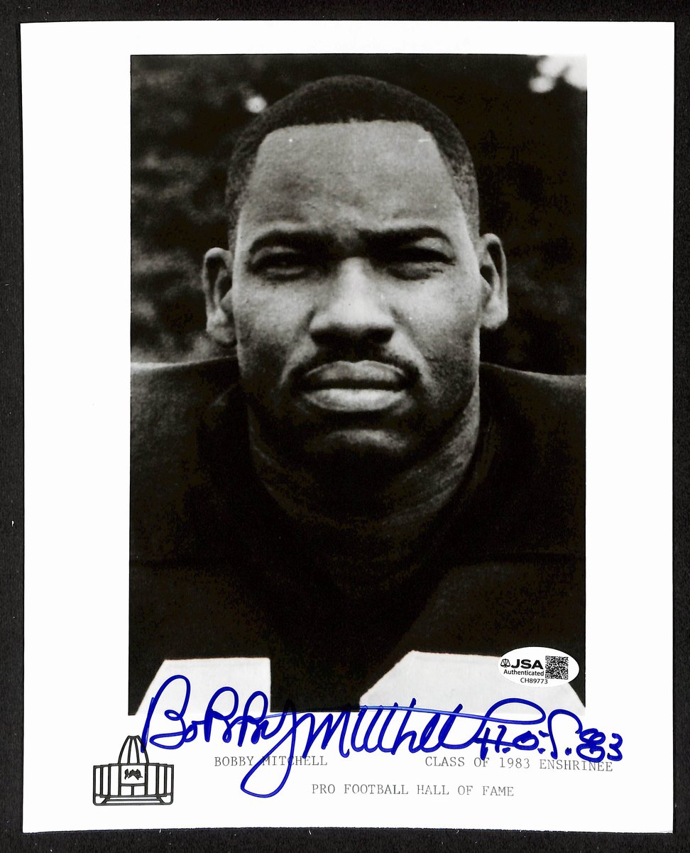 Bobby Mitchell Official Pro Football Hall of Fame Auto/Signed 8x10 Photo JSA BA201958