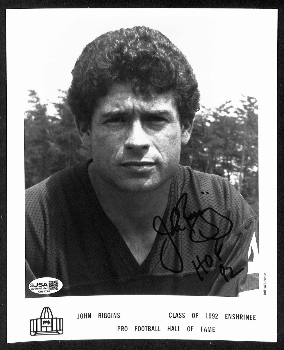 John Riggins Official Pro Football Hall of Fame Auto/Signed 8x10 Photo JSA BA201961