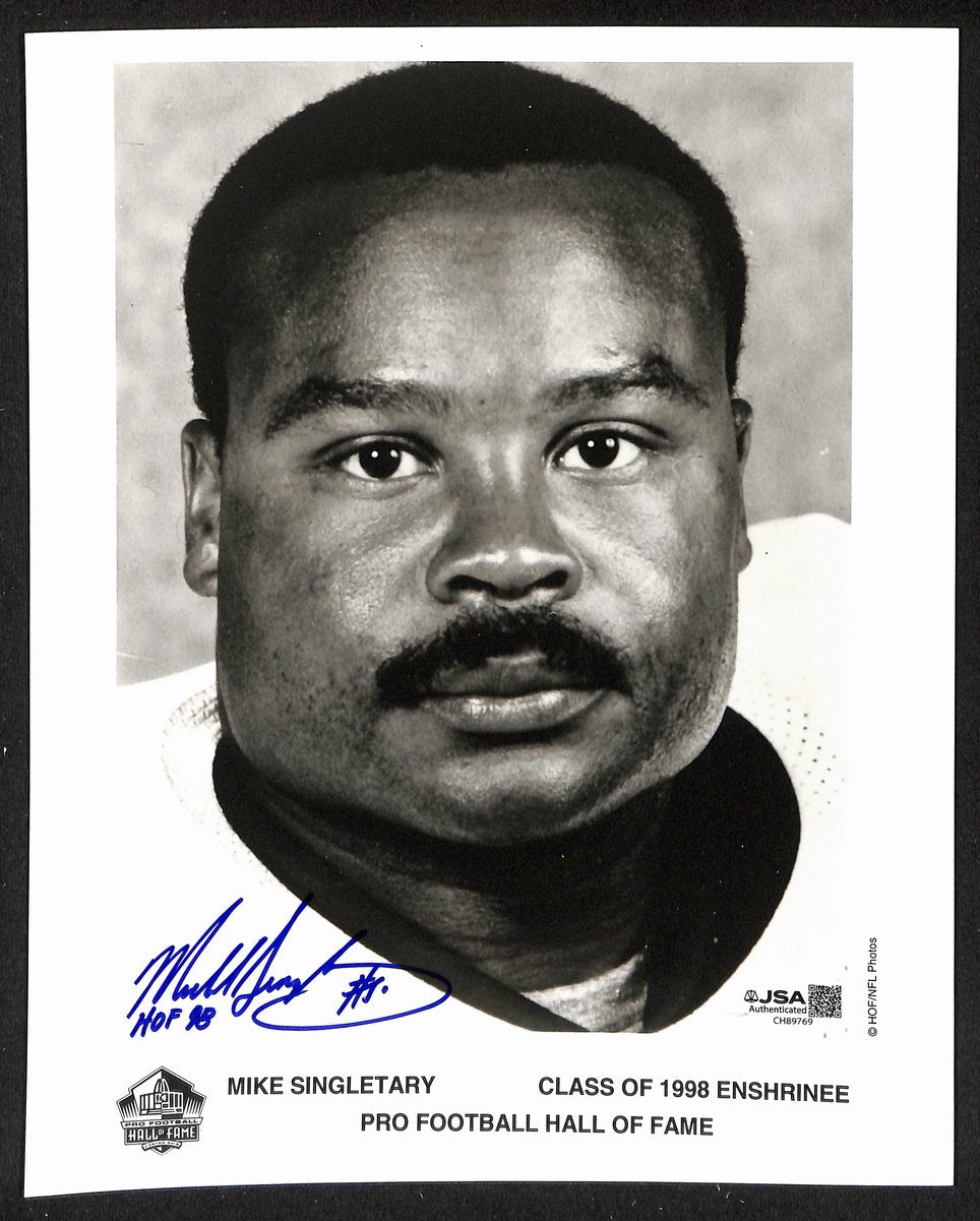 Mike Singletary Official Pro Football Hall of Fame Auto/Signed 8x10 Photo JSA BA201962