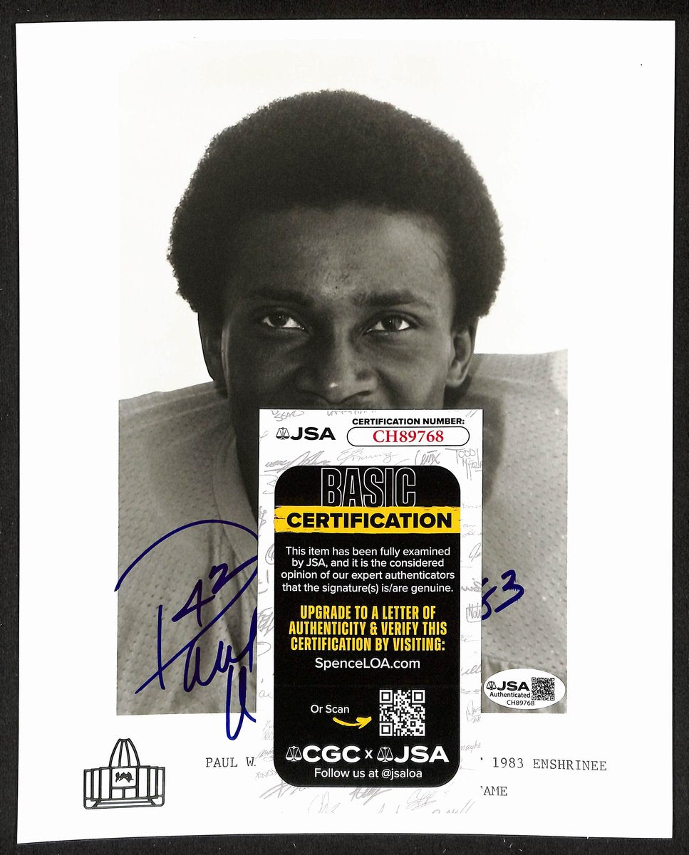 Paul Warfield Official Pro Football Hall of Fame Auto/Signed 8x10 Photo JSA BA201963