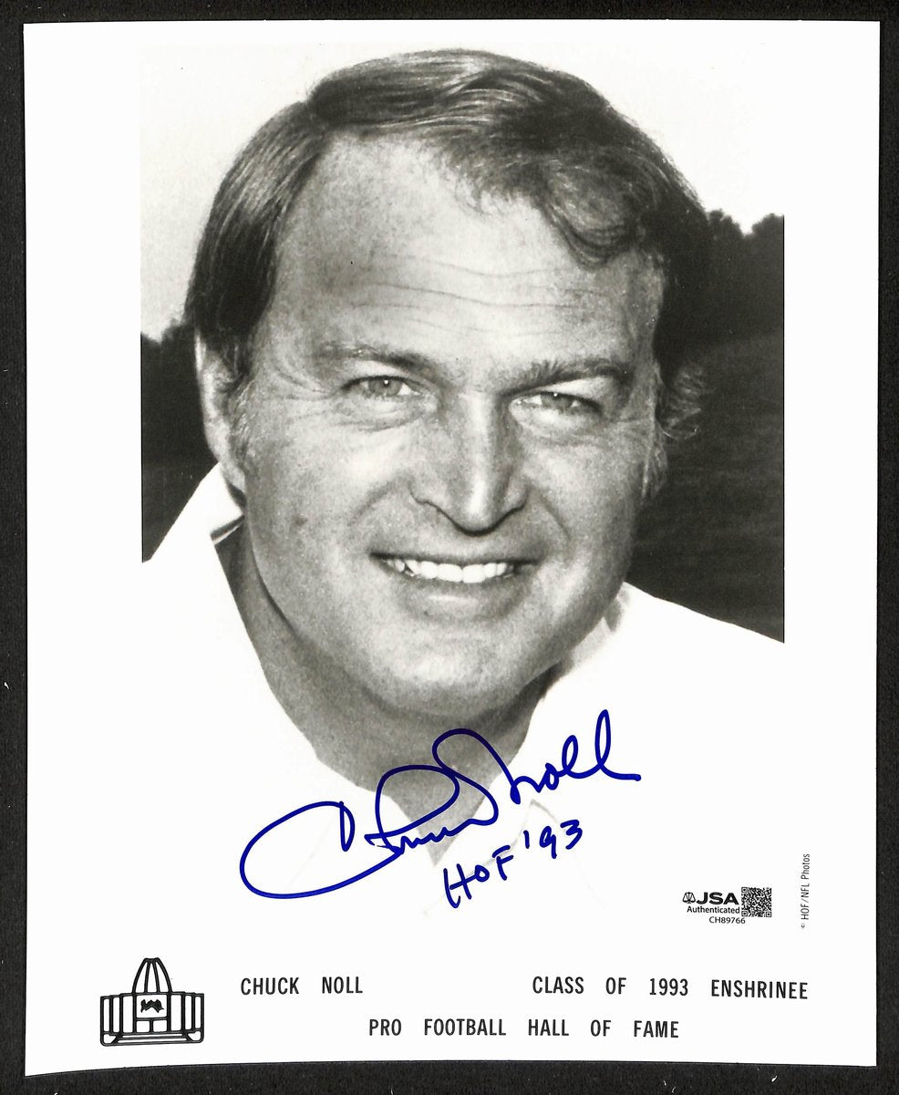 Chuck Noll Official Pro Football Hall of Fame Auto/Signed 8x10 Photo JSA BA201965