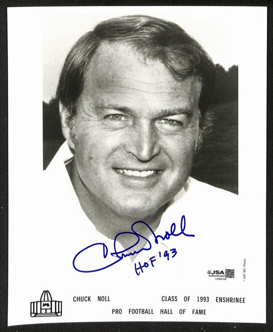 Chuck Noll Official Pro Football Hall of Fame Auto/Signed 8x10 Photo JSA BA201965