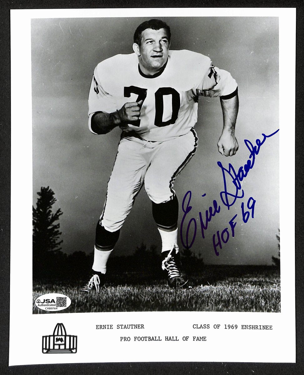 Ernie Stautner Official Pro Football Hall of Fame Auto/Signed 8x10 Photo JSA BA201967