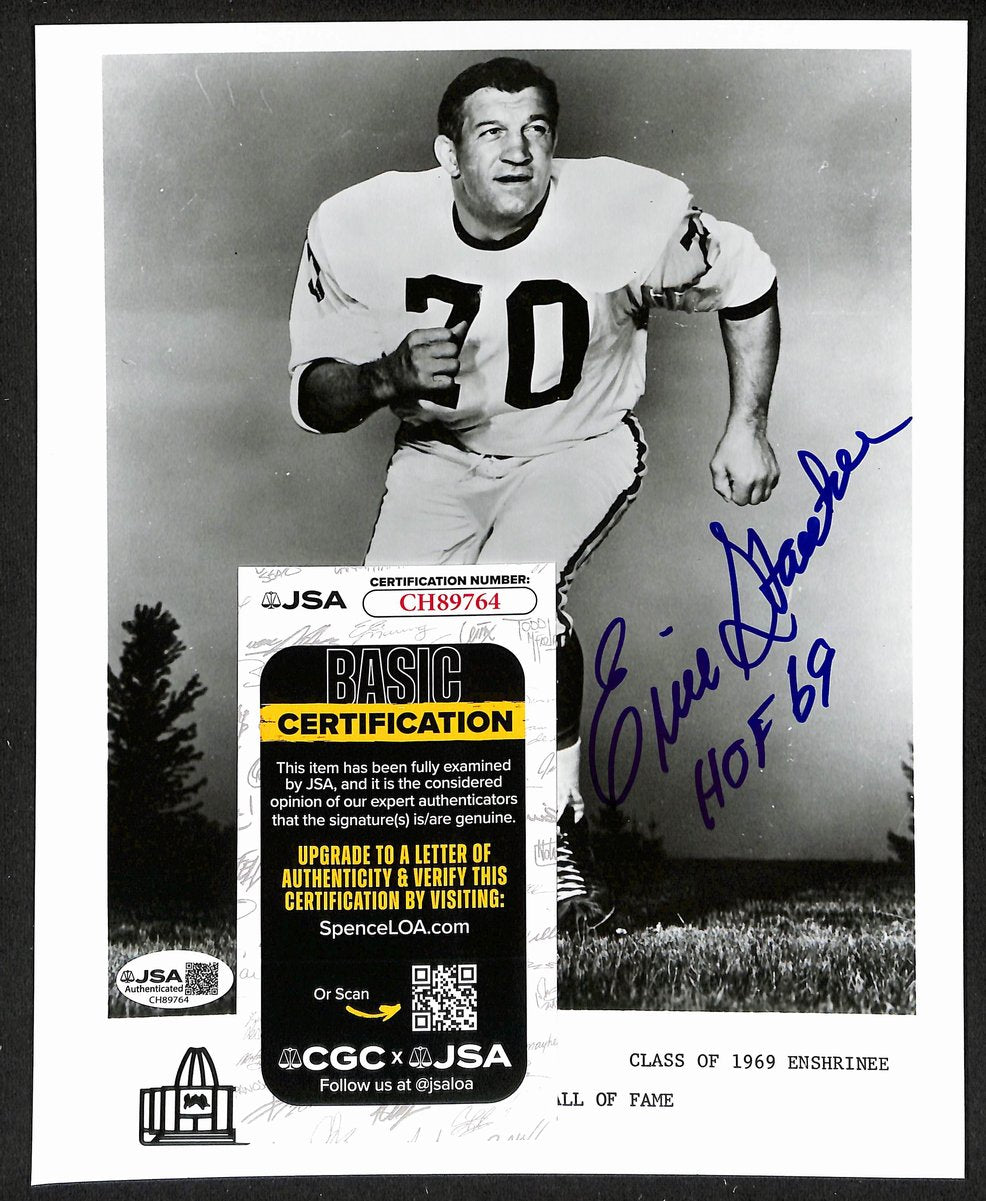 Ernie Stautner Official Pro Football Hall of Fame Auto/Signed 8x10 Photo JSA BA201967