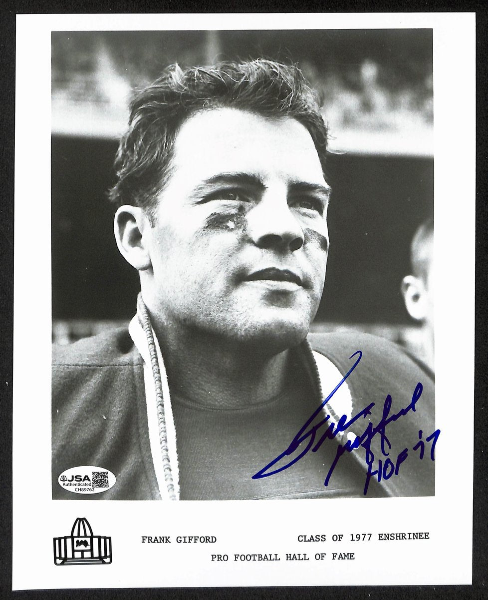 Frank Gifford Official Pro Football Hall of Fame Auto/Signed 8x10 Photo JSA BA201969