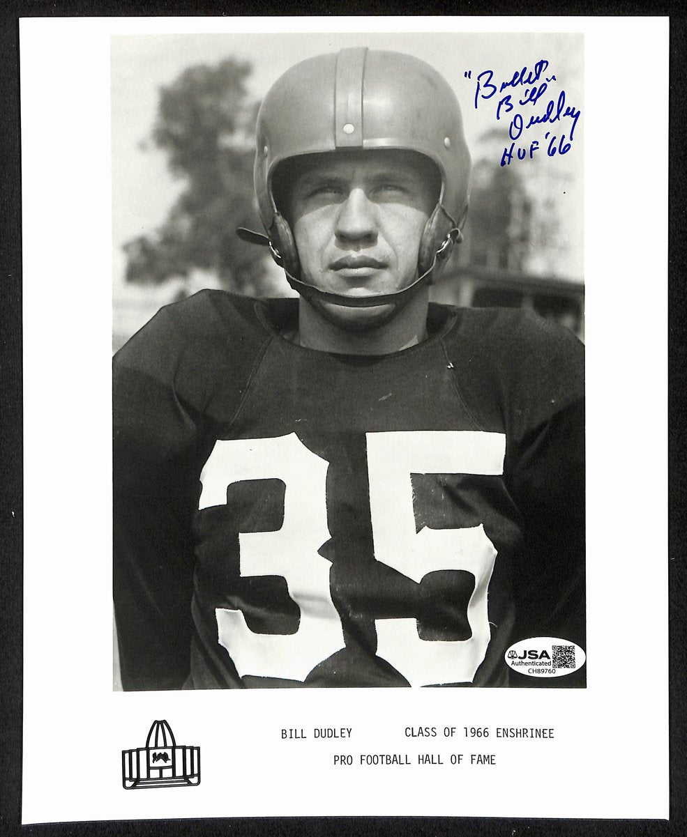 Bill Dudley Official Pro Football Hall of Fame Auto/Signed 8x10 Photo JSA BA201971