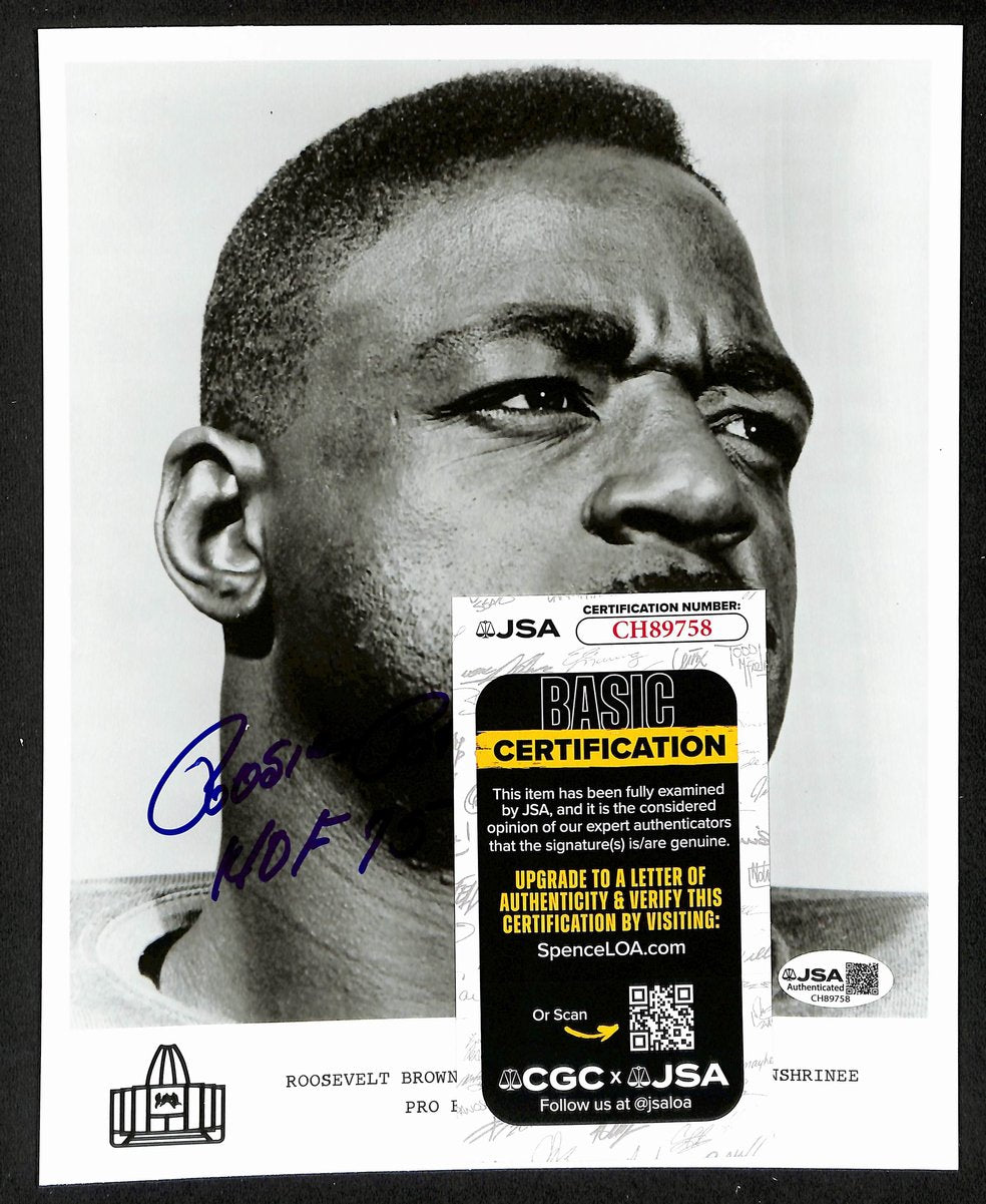 Roosevelt Brown Official Pro Football Hall of Fame Auto/Signed 8x10 Photo JSA BA201973