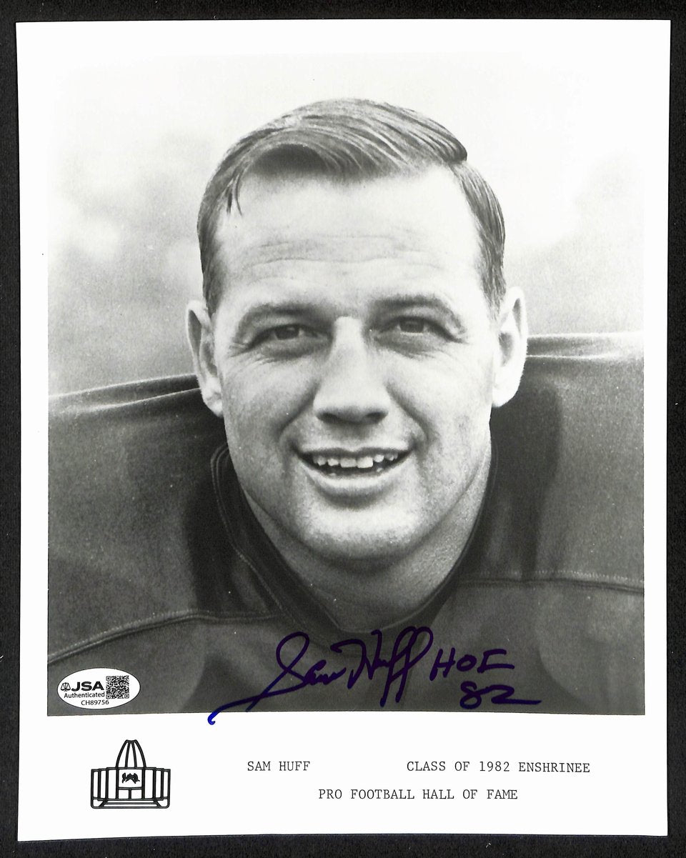 Sam Huff Official Pro Football Hall of Fame Auto/Signed 8x10 Photo JSA BA201975