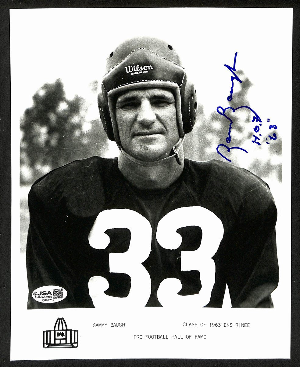 Sammy Baugh Official Pro Football Hall of Fame Auto/Signed 8x10 Photo JSA BA201976