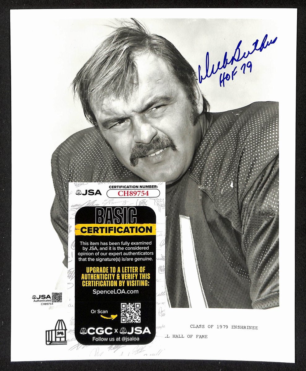 Dick Butkus Official Pro Football Hall of Fame Auto/Signed 8x10 Photo JSA BA201977