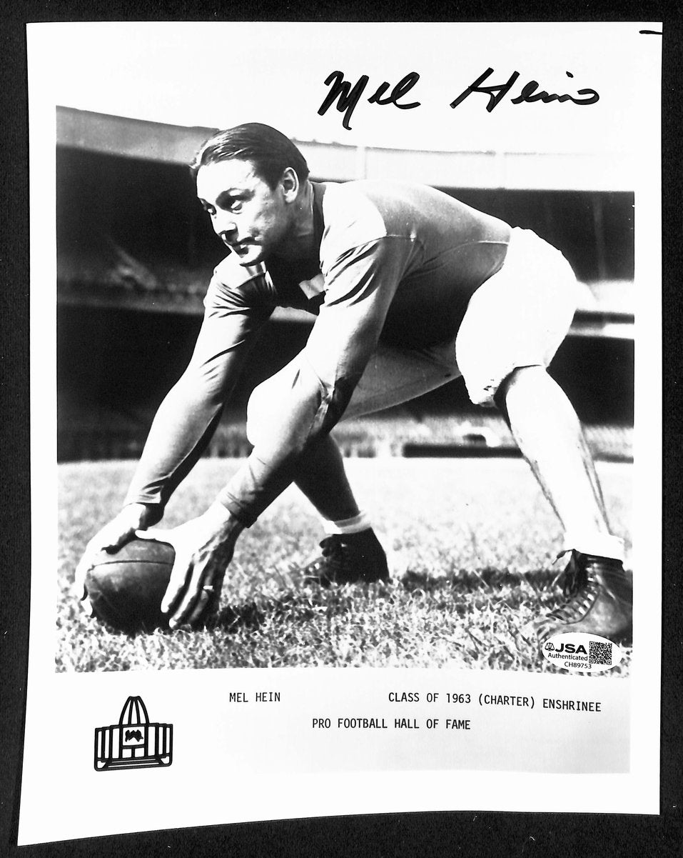 Mel Hein Official Pro Football Hall of Fame Auto/Signed 8x10 Photo JSA BA201978