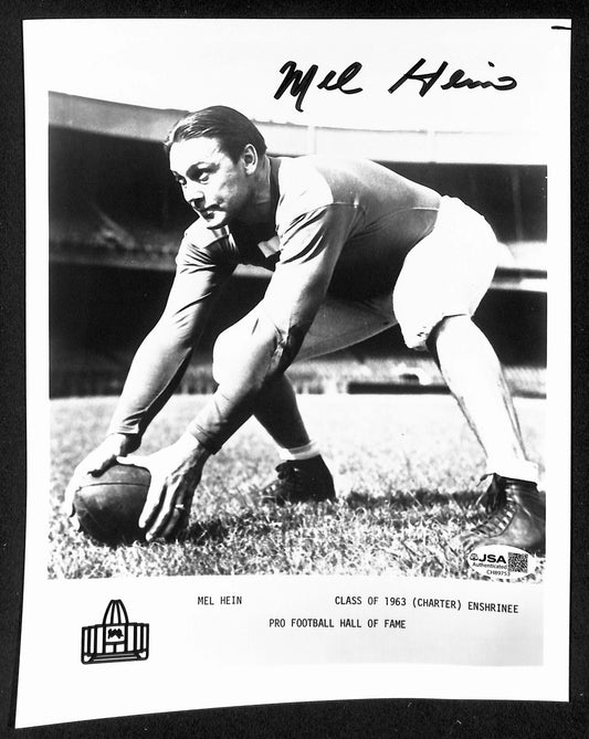 Mel Hein Official Pro Football Hall of Fame Auto/Signed 8x10 Photo JSA BA201978