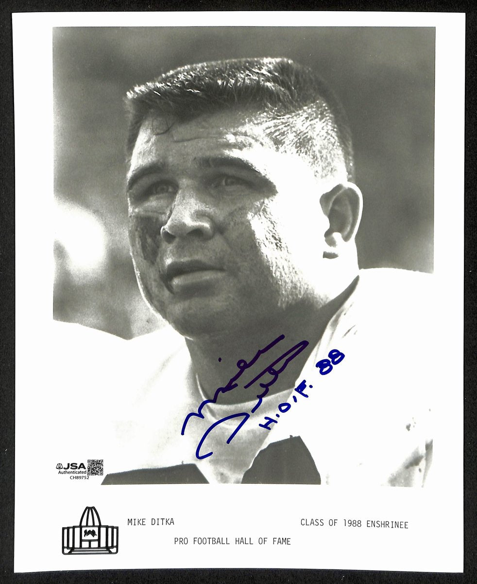 Mike Ditka Official Pro Football Hall of Fame Auto/Signed 8x10 Photo JSA BA201979