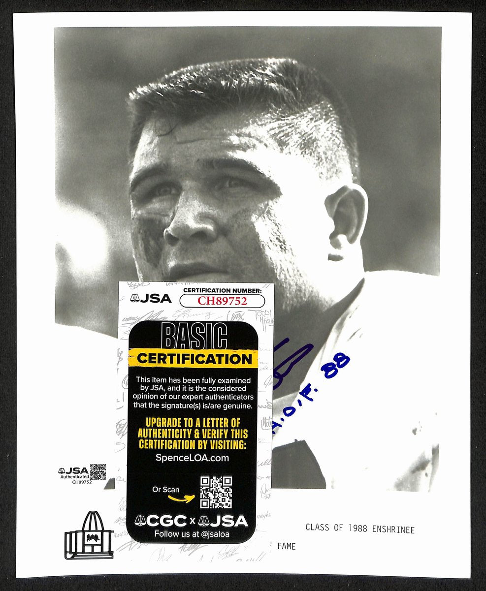Mike Ditka Official Pro Football Hall of Fame Auto/Signed 8x10 Photo JSA BA201979