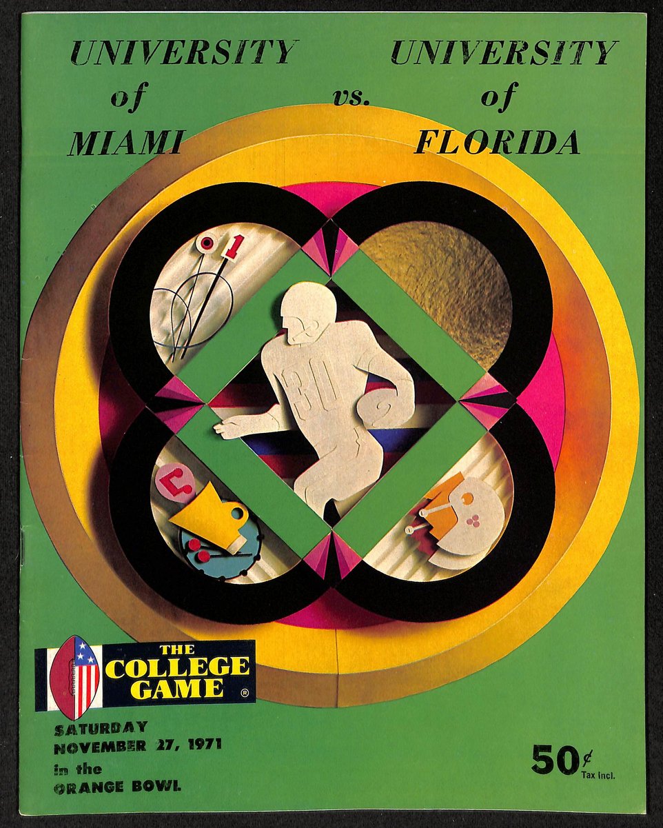 11/27/1971 NCAA Football Game Program Univ. of Miami vs. Univ. of Florida 201644