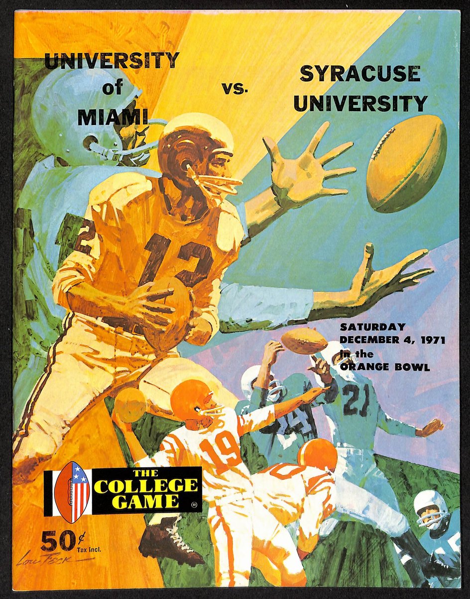 12/4/1971 NCAA Football Game Program Univ. of Miami vs. Syracuse 201646