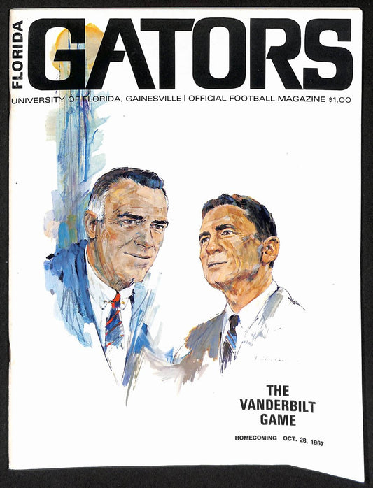 10/28/1967 NCAA Football Game Program Univ. of Florida vs. Vanderbilt 201647