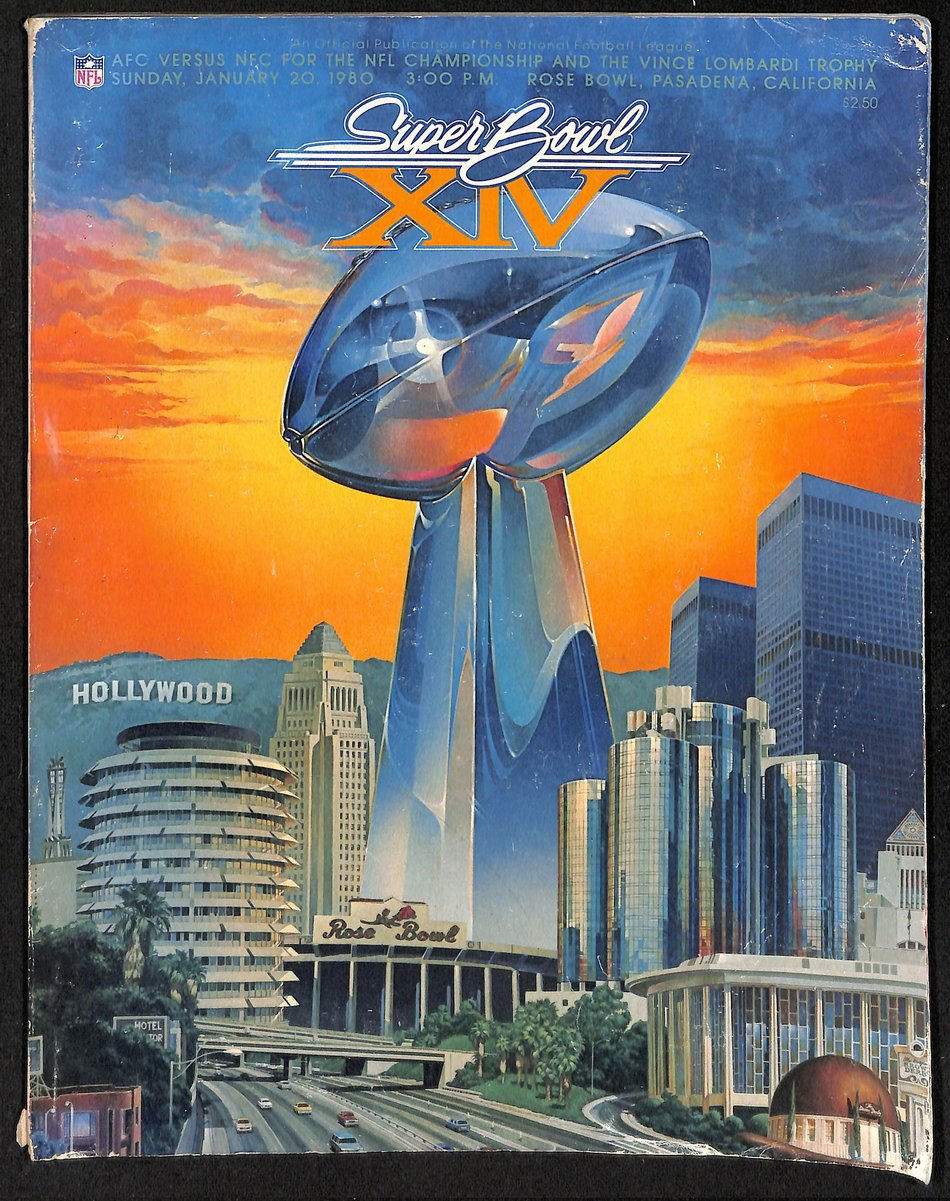 1/20/1980 Super Bowl XIV Program Pittsburgh Steelers vs. Los Angeles Rams 201654