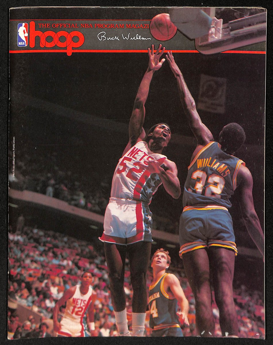 1985-86 Hoop NBA Program Philadelphia 76ers vs. New Jersey Nets  201664