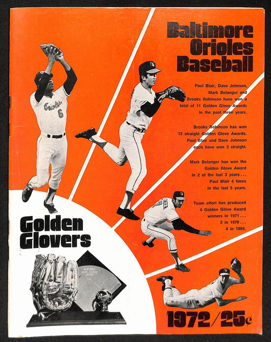 1972 MLB Program Baltimore Orioles vs. Cleveland Indians  201669