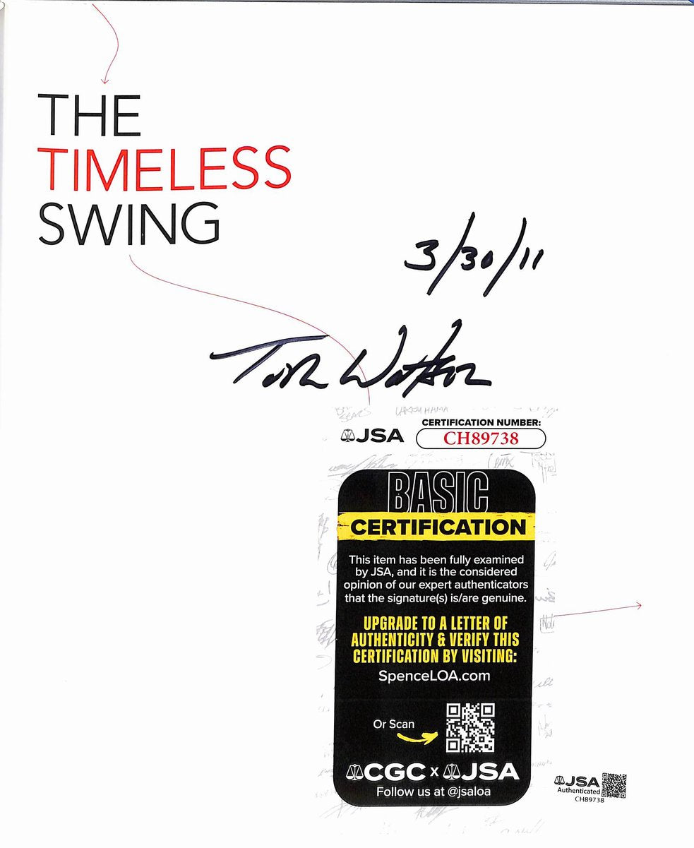 Tom Watson Signed/Autographed "The Timeless Swing" Book JSA 201674